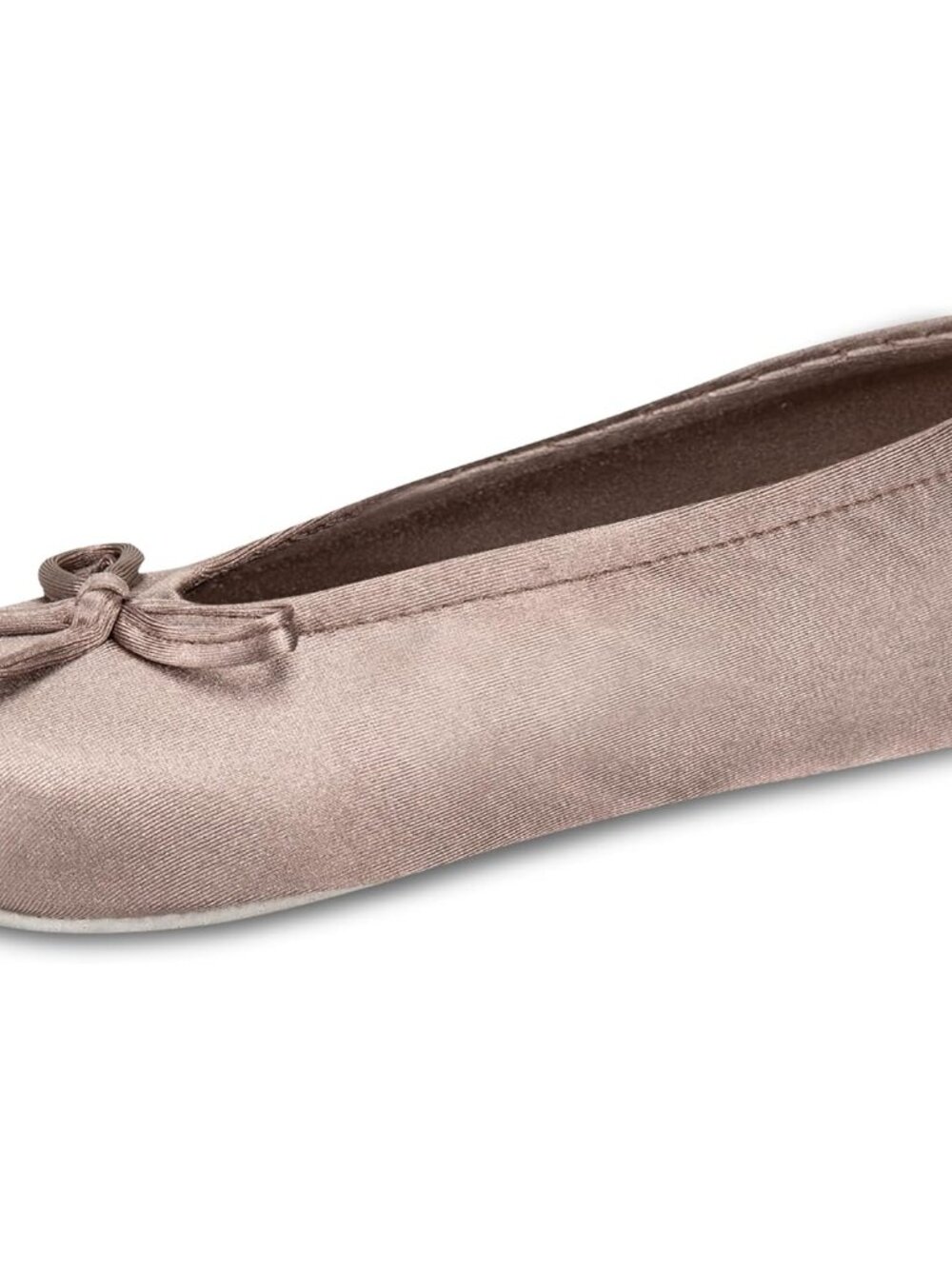 Women's Lightweight Satin Ballerina Slippers with Bow - Comfort & Style Combined